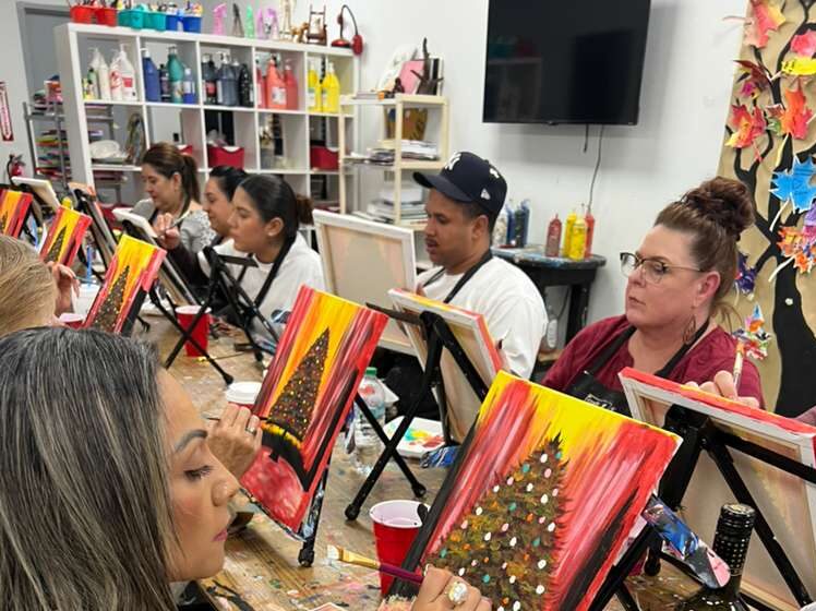 Paint and sip El Paso event at Crafty Art Studios