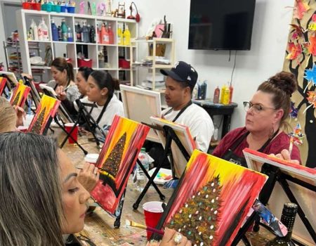 Paint and sip El Paso event at Crafty Art Studios